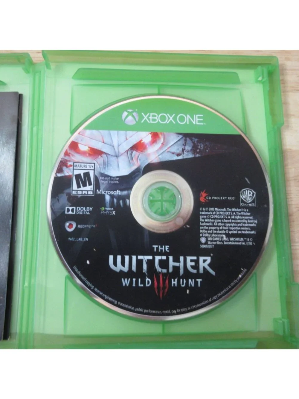 The Witcher 3: Wild Hunt - Microsoft Xbox One With Manual & Soundtrack
